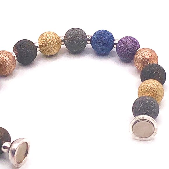 Kenneth Jay Lane Multicolor Beaded Bracelet w/ Magnetic Clasp - Picture 8 of 11